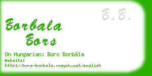 borbala bors business card